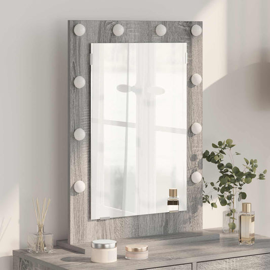 Vanity Mirror Rectangular Grey Sonoma 70 x 50 x 18 cm