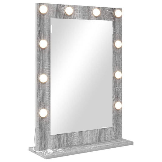 Vanity Mirror Rectangular Grey Sonoma 70 x 50 x 18 cm