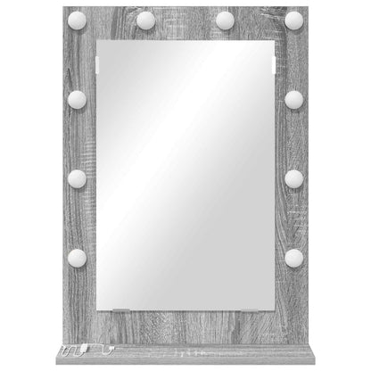 Vanity Mirror Rectangular Grey Sonoma 70 x 50 x 18 cm