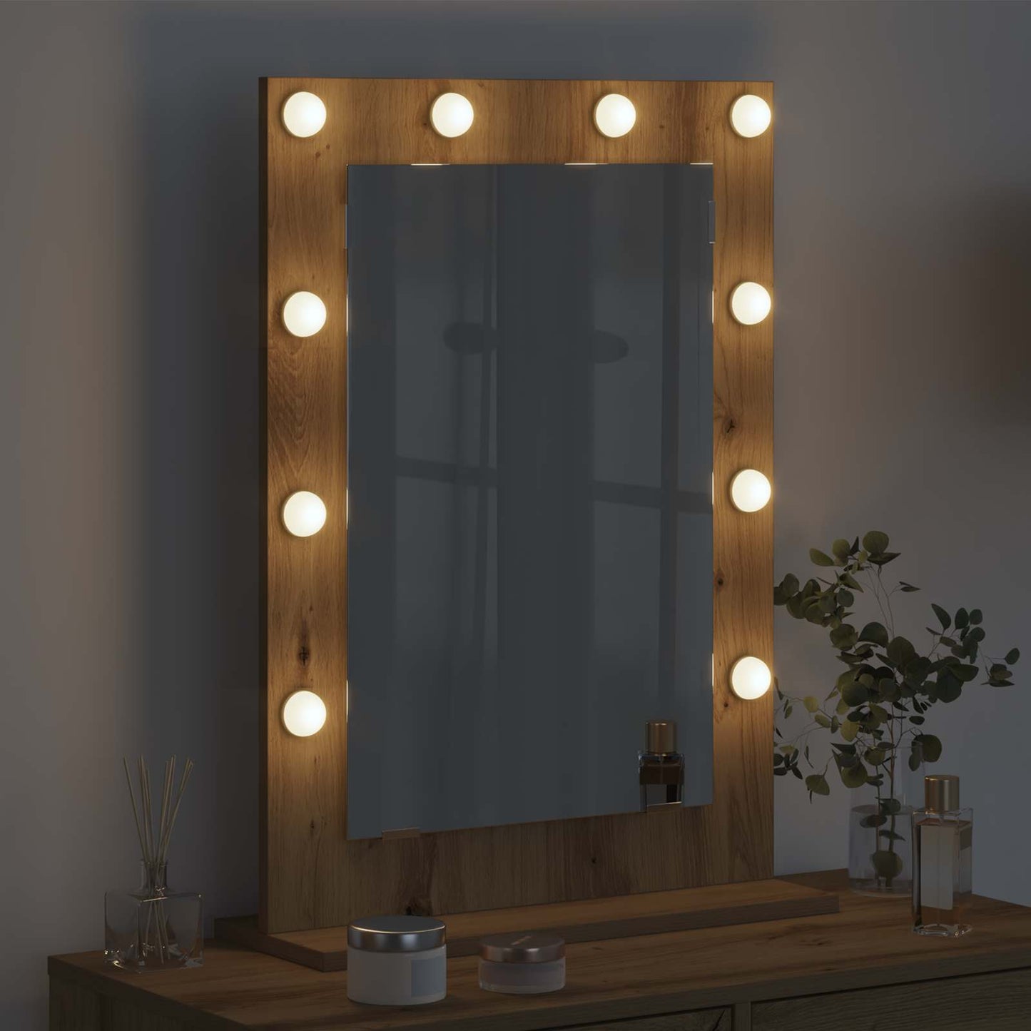 Vanity Mirror Artisan Oak 70 x 50 x 18 cm Rectangular