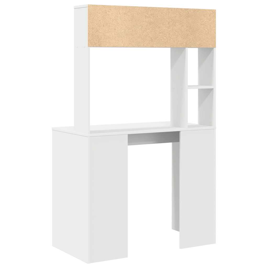 Desk White 91 x 50 x 149 cm Engineered Wood