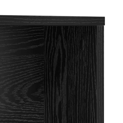 Desk with Shelf Black Oak 91 x 50 x 149 cm Engineered Wood