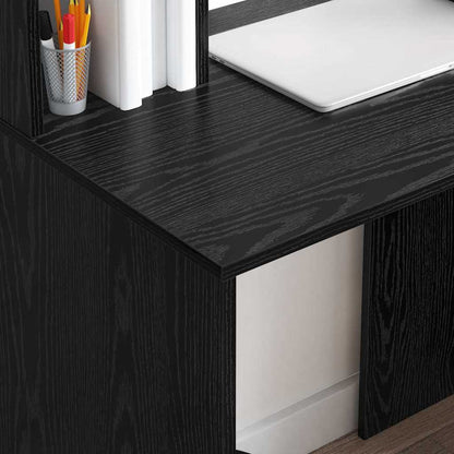 Desk Black Oak 91 x 50 x 149 cm Engineered Wood