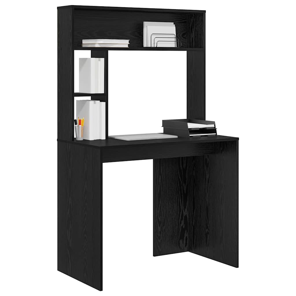 Desk Black Oak 91 x 50 x 149 cm Engineered Wood