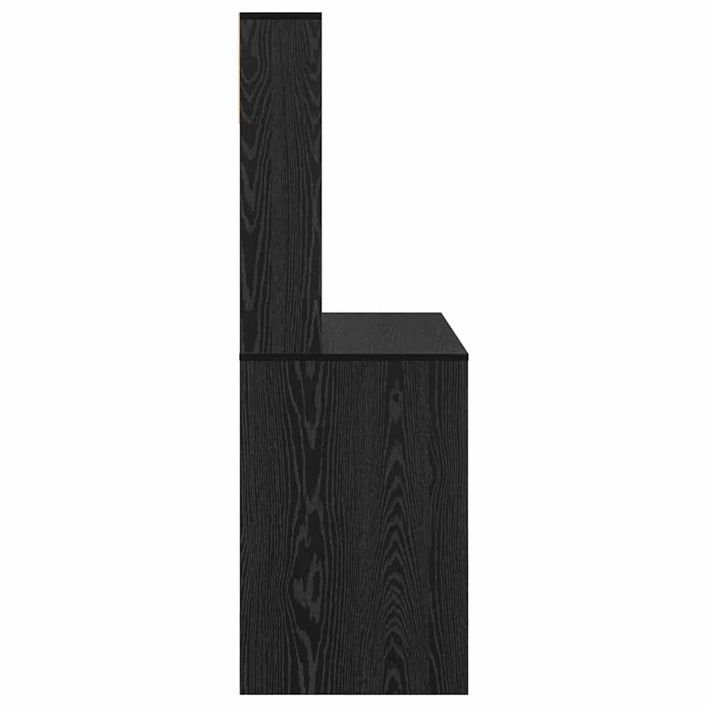 Desk Black Oak 91 x 50 x 149 cm Engineered Wood