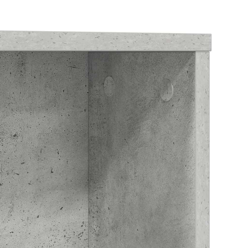 Desk with Shelf Concrete Grey 91 x 50 x 149 cm Engineered Wood