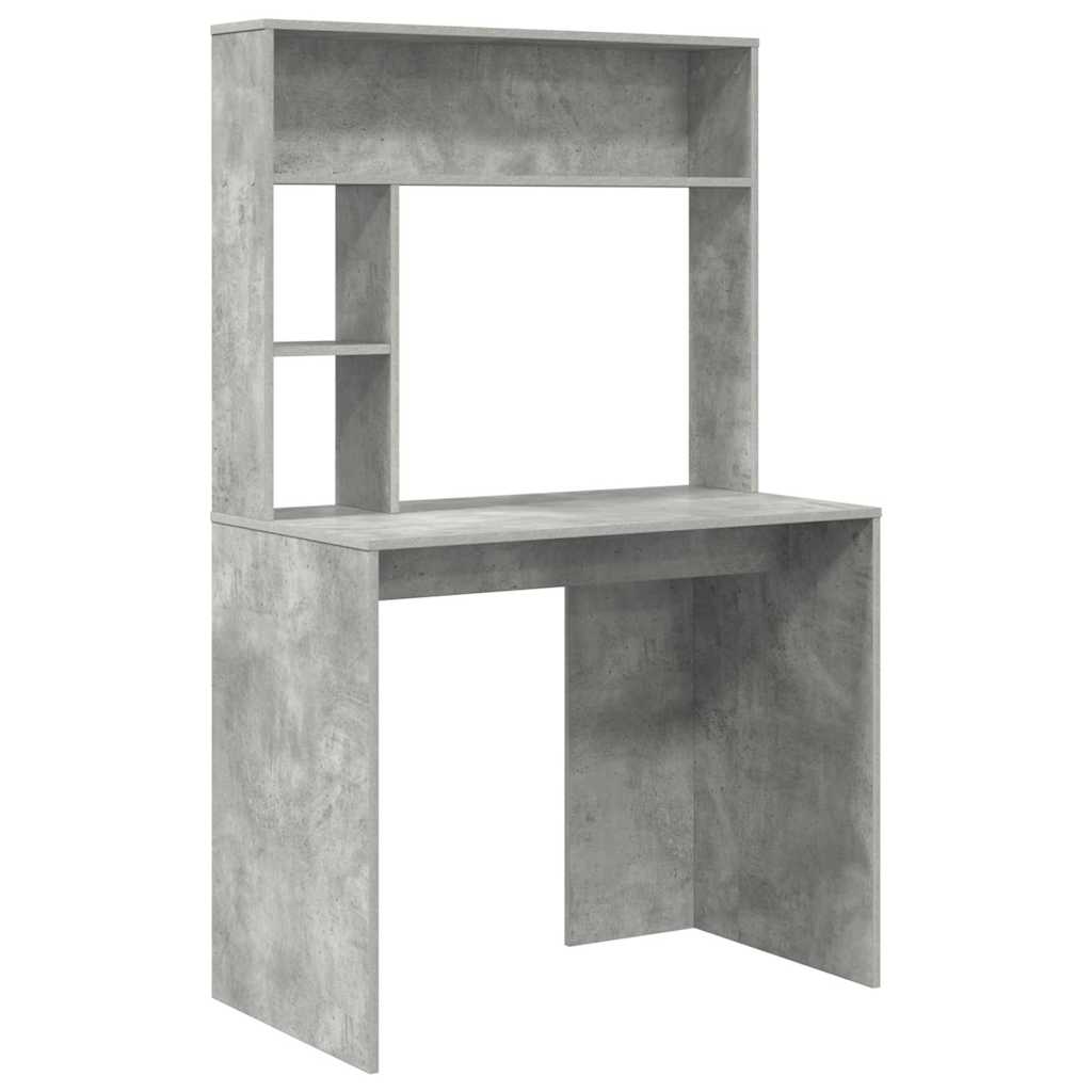 Desk Concrete Grey 91 x 50 x 149 cm Engineered Wood