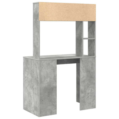 Desk Concrete Grey 91 x 50 x 149 cm Engineered Wood
