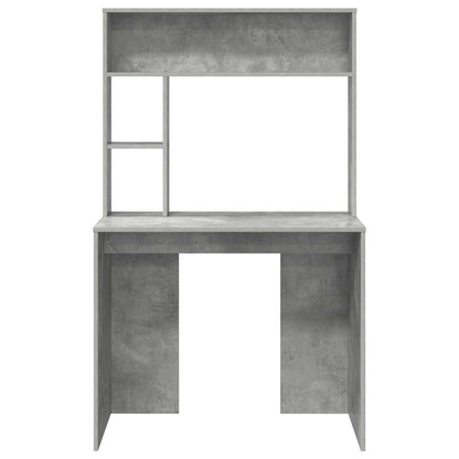 Desk Concrete Grey 91 x 50 x 149 cm Engineered Wood