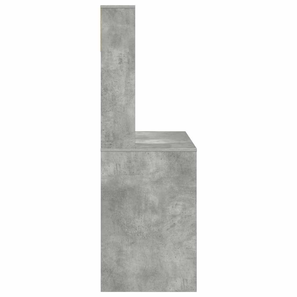 Desk Concrete Grey 91 x 50 x 149 cm Engineered Wood
