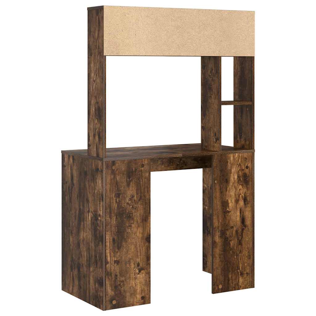 Desk Smoked Oak 91 x 50 x 149 cm Engineered Wood