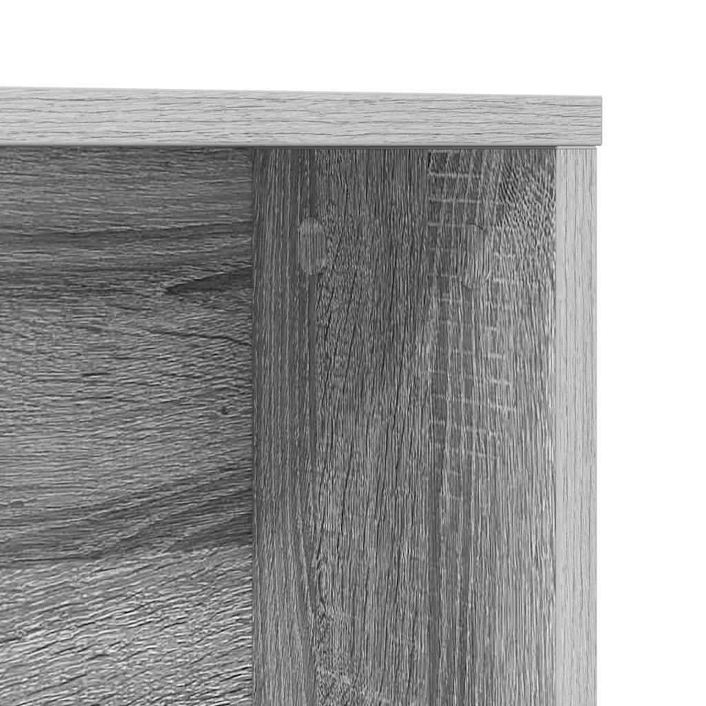 Desk with Shelf Grey Sonoma 91 x 50 x 149 cm Engineered Wood