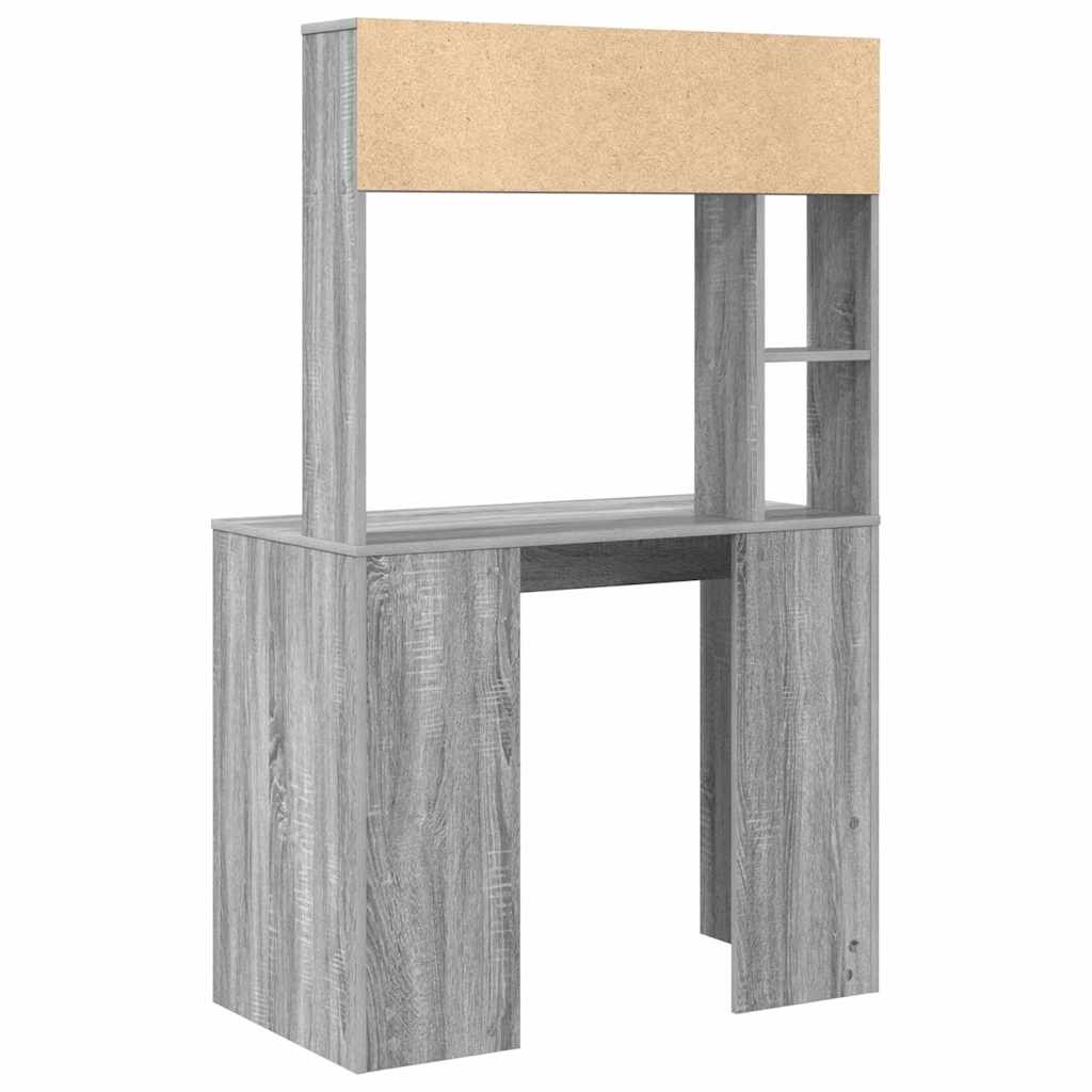 Desk Grey Sonoma 91 x 50 x 149 cm Engineered Wood