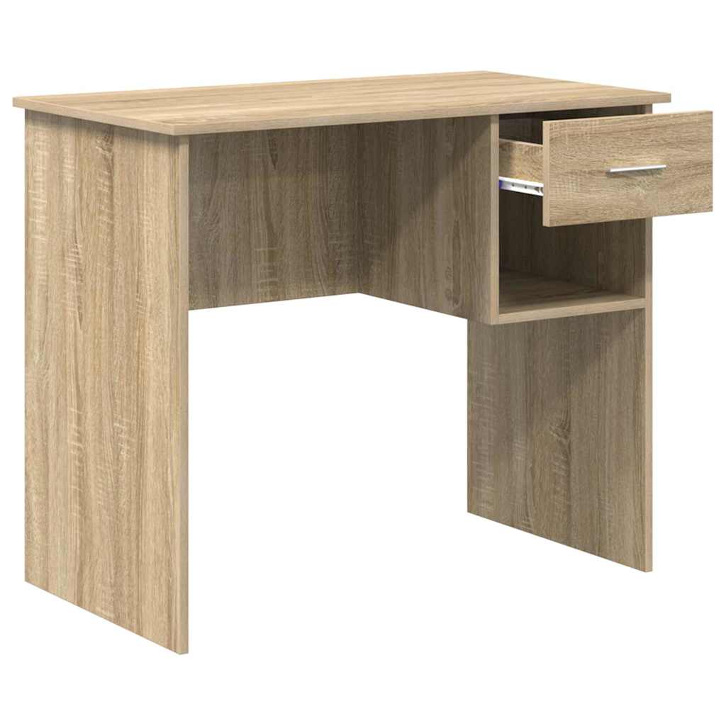 Desk with Drawer Sonoma Oak 90 x 49 x 75 cm Engineered Wood