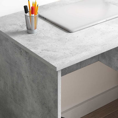 Desk with Drawer Concrete Grey 90 x 49 x 75 cm Engineered Wood