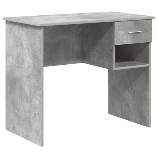 Desk with Drawer Concrete Grey 90 x 49 x 75 cm Engineered Wood