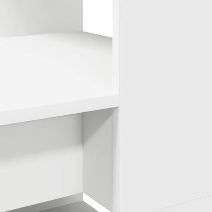 Desk White Engineered Wood 113 x 54 x 120 cm