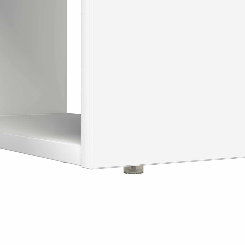 Desk with Shelf White 113 x 54 x 120 cm Engineered Wood