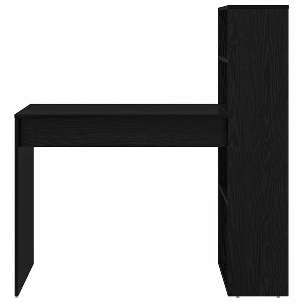 Desk Black Oak Engineered Wood 113 x 54 x 120 cm