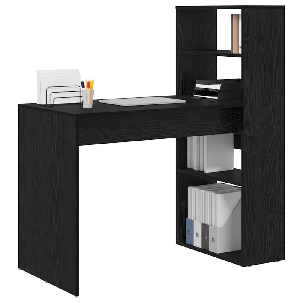 Desk Black Oak Engineered Wood 113 x 54 x 120 cm