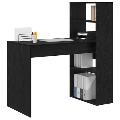 Desk Black Oak Engineered Wood 113 x 54 x 120 cm