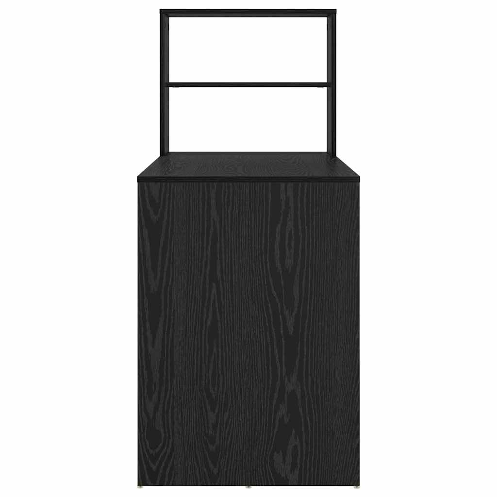 Desk Black Oak Engineered Wood 113 x 54 x 120 cm