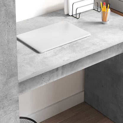 Desk Concrete Grey Engineered Wood 113 x 54 x 120 cm