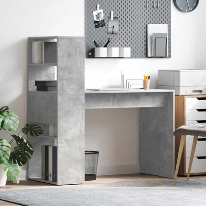 Desk Concrete Grey Engineered Wood 113 x 54 x 120 cm