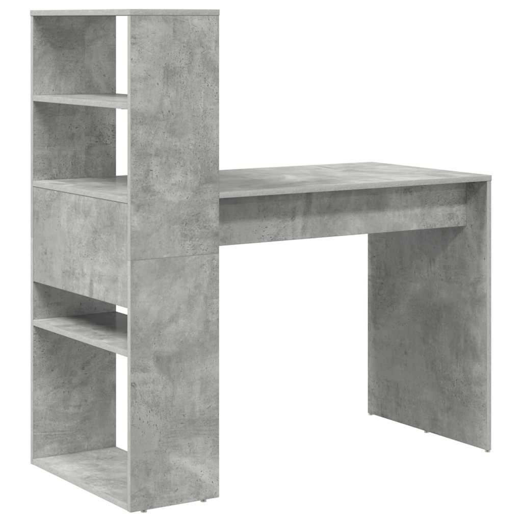 Desk Concrete Grey Engineered Wood 113 x 54 x 120 cm