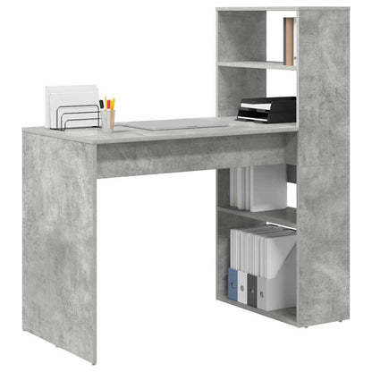 Desk Concrete Grey Engineered Wood 113 x 54 x 120 cm