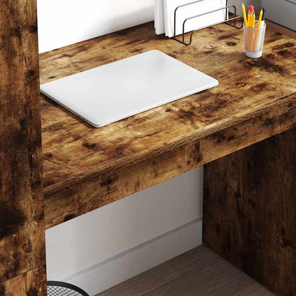 Desk Smoked Oak Engineered Wood 113 x 54 x 120 cm