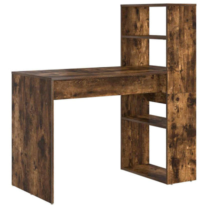 Desk Smoked Oak Engineered Wood 113 x 54 x 120 cm