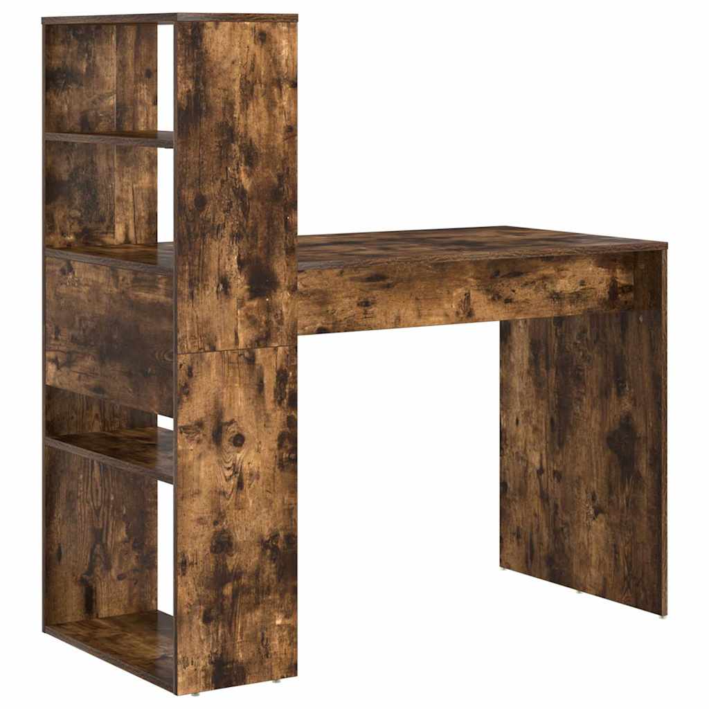 Desk Smoked Oak Engineered Wood 113 x 54 x 120 cm