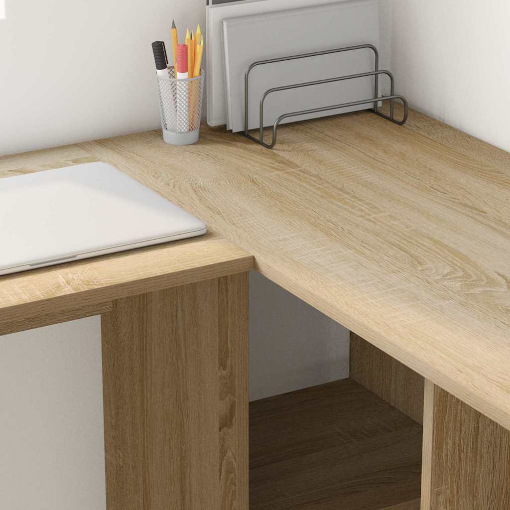 Desk Sonoma Oak 142 x 102 x 73 cm Engineered Wood