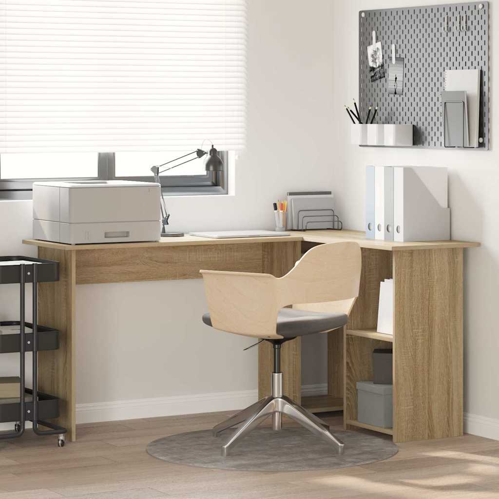 Desk Sonoma Oak 142 x 102 x 73 cm Engineered Wood