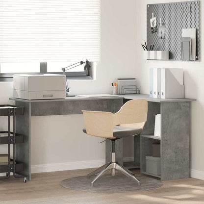 Desk Concrete Grey 142 x 102 x 73 cm Engineered Wood