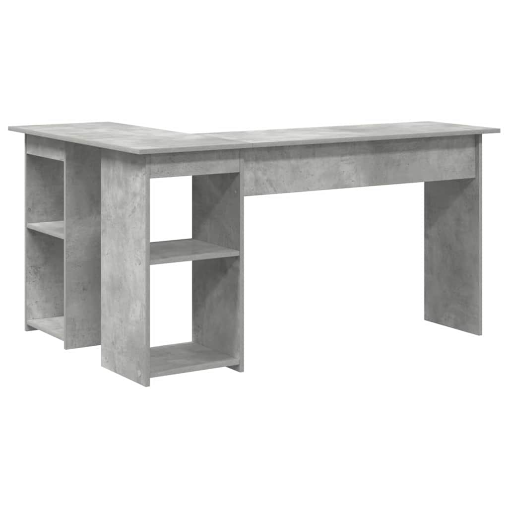 Desk Concrete Grey 142 x 102 x 73 cm Engineered Wood