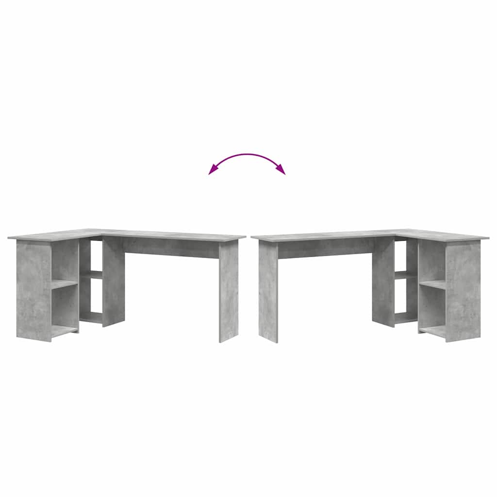 Desk Concrete Grey 142 x 102 x 73 cm Engineered Wood