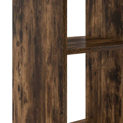 Desk with Shelf Smoked Oak 142 x 102 x 73 cm Engineered Wood