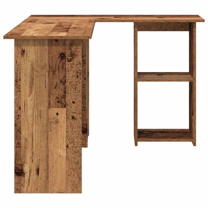 Desk with Shelf Old Wood 142 x 102 x 73 cm Engineered Wood