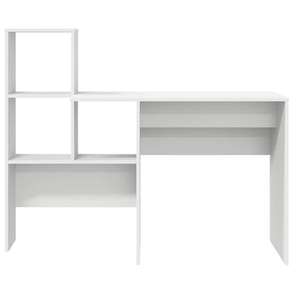 Desk White Engineered Wood 131.5 x 50 x 106.5 cm