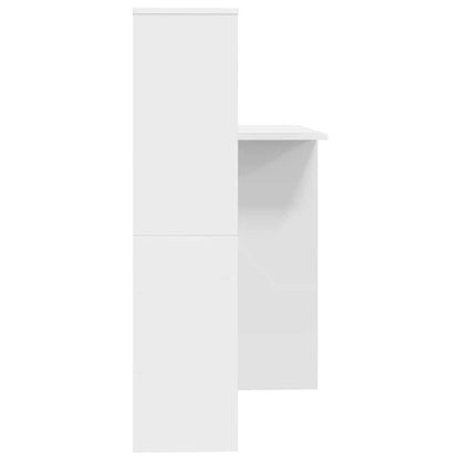 Desk White Engineered Wood 131.5 x 50 x 106.5 cm