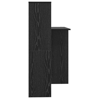 Desk Black Oak Engineered Wood 131.5 x 50 x 106.5 cm