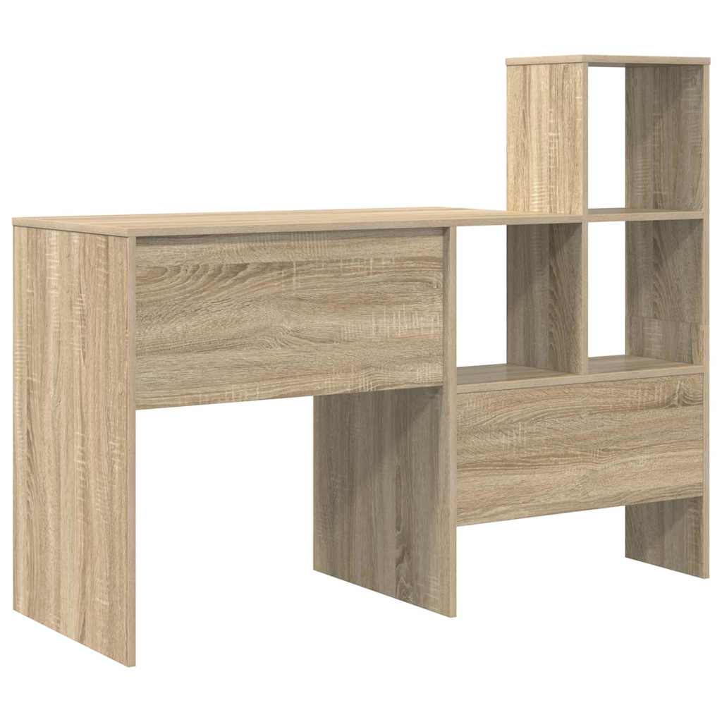 Desk Sonoma Oak Engineered Wood 131.5 x 50 x 106.5 cm