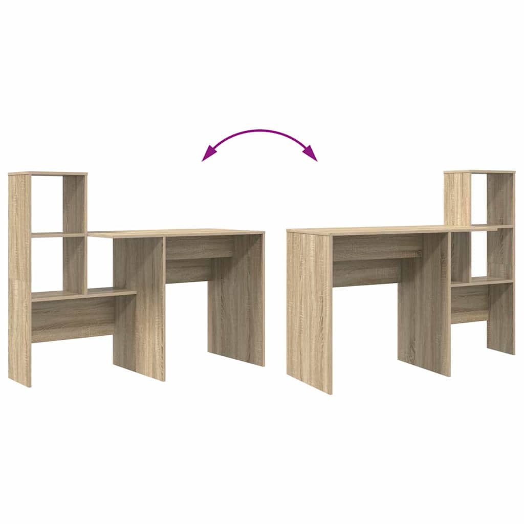 Desk Sonoma Oak Engineered Wood 131.5 x 50 x 106.5 cm