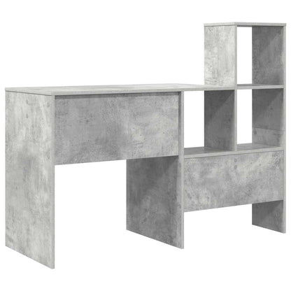 Desk Concrete Grey 131.5 x 50 x 106.5 cm Engineered Wood
