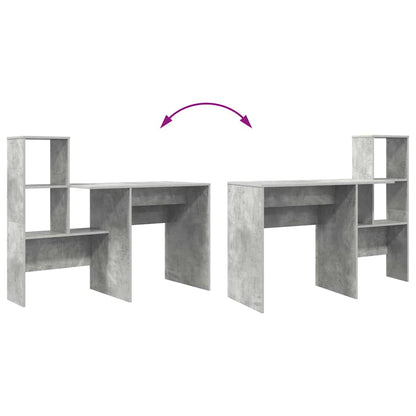 Desk Concrete Grey Engineered Wood 131.5 x 50 x 106.5 cm