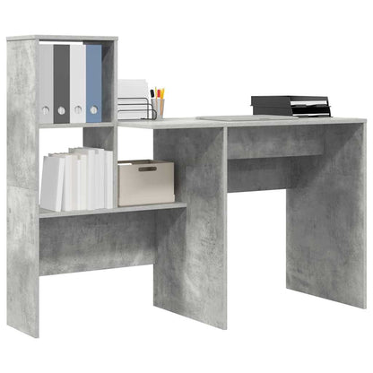 Desk Concrete Grey Engineered Wood 131.5 x 50 x 106.5 cm