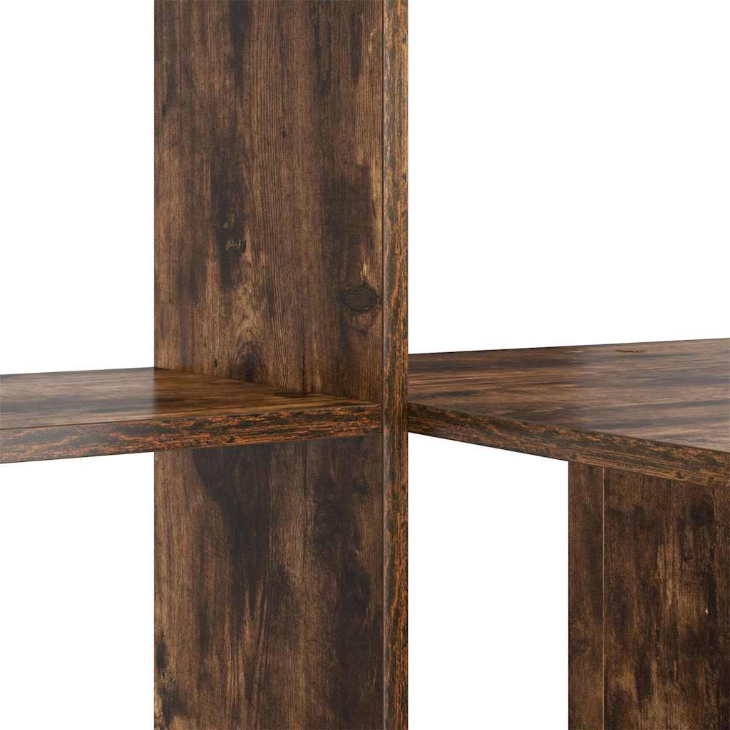 Desk Smoked Oak Engineered Wood 131.5 x 50 x 106.5 cm