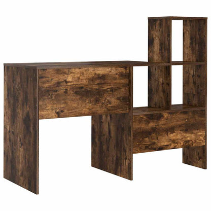 Desk Smoked Oak Engineered Wood 131.5 x 50 x 106.5 cm